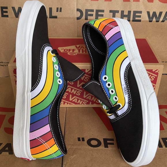 Vans Authentic Fefract Black/True White/Multi Men’s - Picture 12 of 16